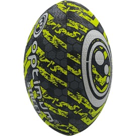 Optimum STREET RUGBY BALL - BLACK/YELLOW - MIDI