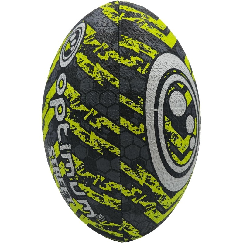Optimum STREET RUGBY BALL - BLACK/YELLOW - MIDI