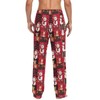Christmas Pajama Pants for Men Red Christmas Plaid Snowman Pajama