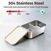 Koocovel Leak-Proof 3-Piece Stainless Steel Lunch Box Set Metal Lunch