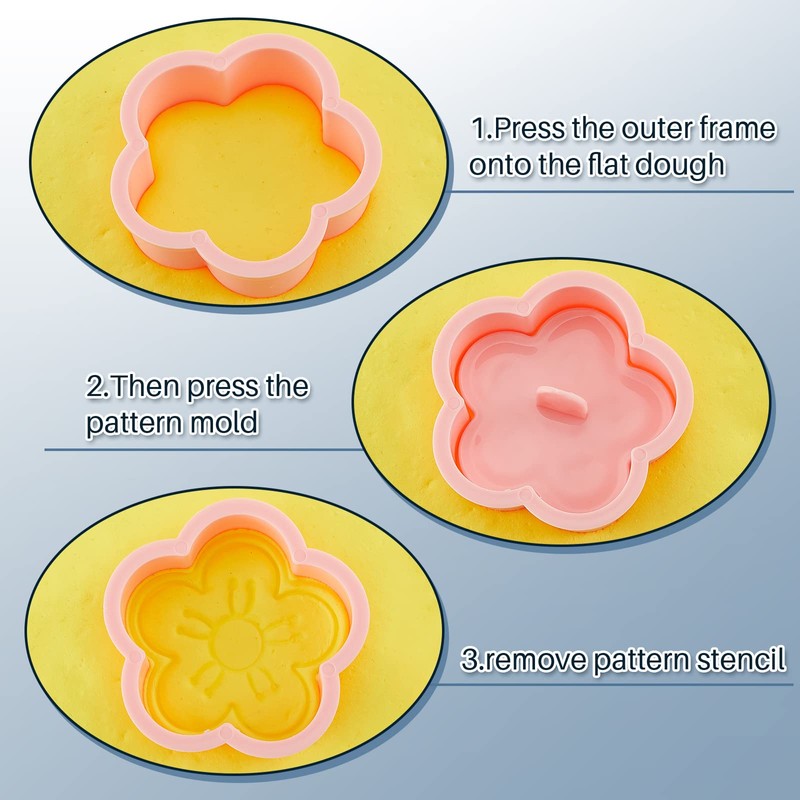 8 Pieces Flower Cookie Cutter Flower Shaped Cookie Mold Plastic