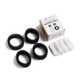 KittySpout Cat Water Fountain Filters for 108oz/3.2L… (2 Month Supply: 4 Filters & 4 Sponges)