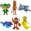 JhavexToy 6PCS T-ung T-ung Sahur Figuren,Tralalero Tralala Figuren,3D-gedrucktes Italienisches Brainrot-Spielzeug,Collectible