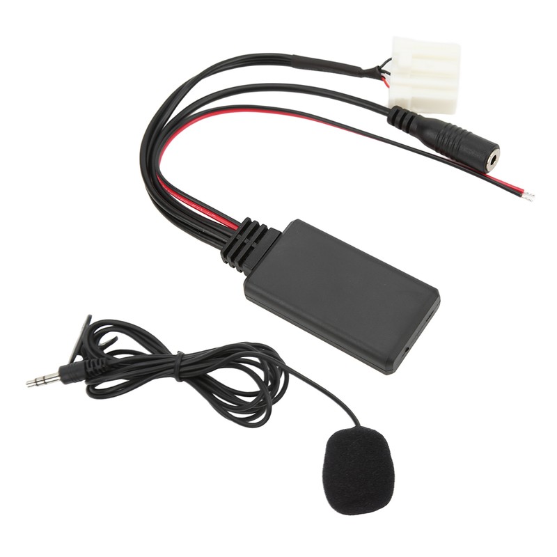 Bluetooth5.0 AUX IN Cable Adapter ISO Handsfree Microphone Replacement for