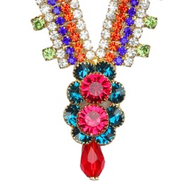 Stone Mala for Laddu Gopal/Devi Maa/Radha Krishna/Indian Traditional God Goddess Haar Sringar Set Deities jewellary Set for All God Idol Statue Festival Ganesha Decoration (Size:- 3")(Multicolor)