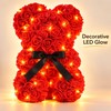 Artificial Rose Teddy Bear with LED Light – Romantic Flower