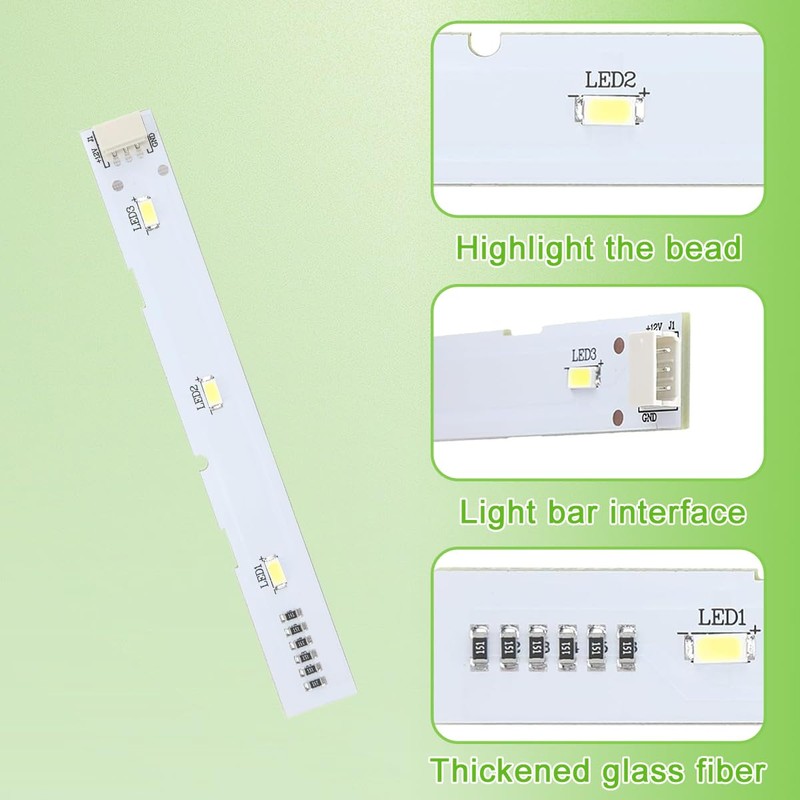 LED Light Strip for Haier Fridge,Compatible with Haier Refrigerator BCD575WDB/518WDGH/0064001827,