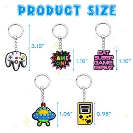 Pabucle Cute Keychains Bulk,30 PCS Different Game Key Chain Accessories for Keys Backpack Bag Charm Gifts for boys girls