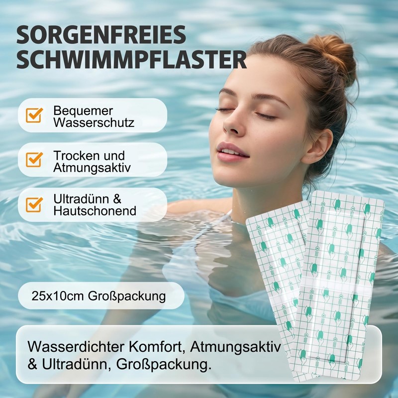 DASHUI Pack of 40 Shower Plasters Waterproof Large 25 x