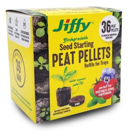 Jiffy 36mm Plant-based Expanding Peat Pellet Refills, 36 Pack