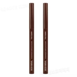 The Saem 더샘 에.코 소울 파워프루프 초슬림 아이라이너 BR03 테디 브라운 2개 The Saem Eco Soul Powerproof Ultra Slim Eyeliner BR03 Teddy Brown 2 pcs