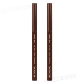 The Saem 더샘 에.코 소울 파워프루프 초슬림 아이라이너 BR03 테디 브라운 2개 The Saem Eco Soul Powerproof Ultra Slim Eyeliner BR03 Teddy Brown 2 pcs