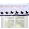 Polo Pony Horse Window Valance Curtain - In Your Choice