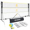 Patiassy 5.1ft-7.4ft Adjustable Height Volleyball Badminton Net Set with Poles