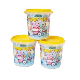 Crazy Candy Floss Clouds - 50g Fruit Flavoured Cotton Candies Bucket Pack of 3/6 Perfect for Parties (Pack Of 3)