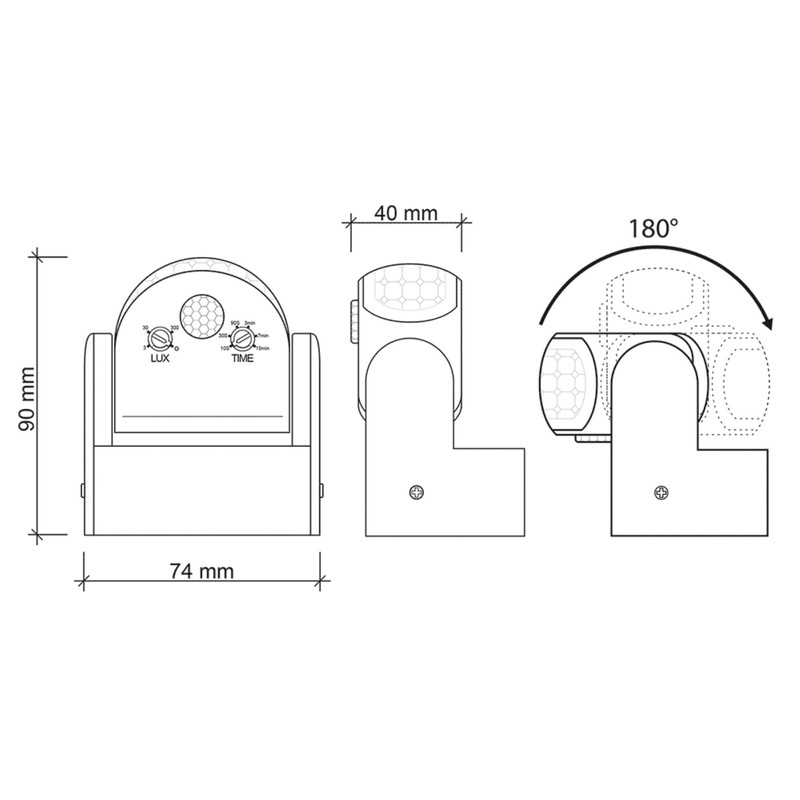 SEBSON SEBSON? Bewegungsmelder Aussen - 2er Set - IP65 Aufputz,