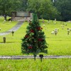Sympathy Silks Artificial Cemetery Decoration - Gravesite Tree - Christmas