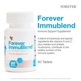 Forever Living - Forever ImmuBlend® Immune Support Supplement – Includes Botanicals, Vitamins D & C, Maitake & Shiitake Mushrooms – 60 Tablets