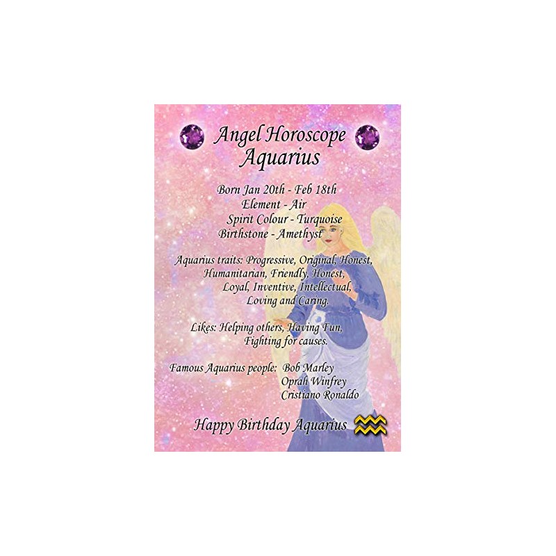 Aquarius Horoscope Birthday Card