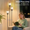 Crystal Standing Floor Lamp with Shelves for Living Room 67"