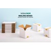 Wisaiboxl 4x4x4 inch White Shipping Boxes, Corrugated Cardboard Small Boxes