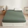 Ruccit Sage Green Fitted Sheet Double Extra Deep 41CM Washed