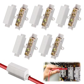 YUFFQOPC 5pcs Terminal Block, 1000V 100A High Power Splice Terminal Block with Flame Retardant Shell, Zk-1116 Brass Conductor Cable Kit for Electricity Meter, Home Wiring