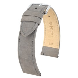 HIRSCH Unisex Watch Strap Nubuck Leather Model Osiris 22 mm, Strap.