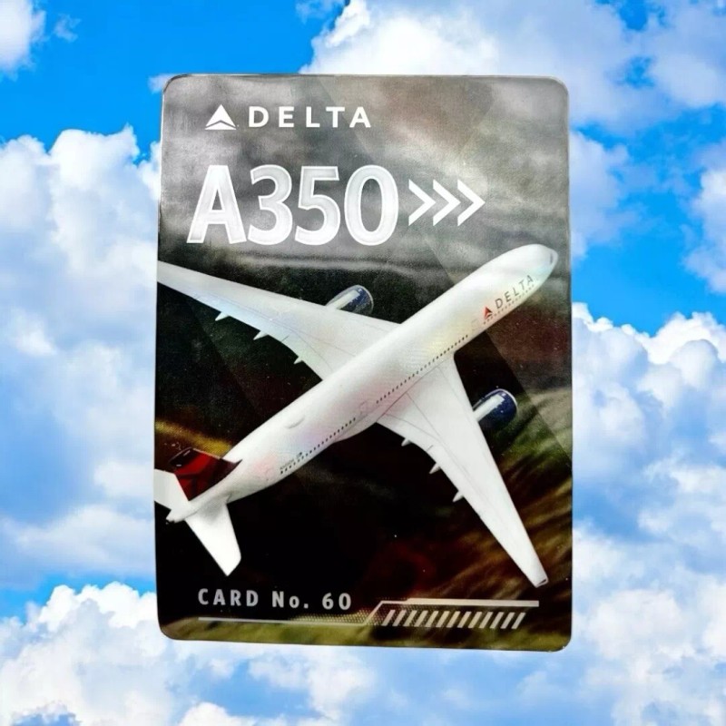 Delta Air Lines Collectible Pilot Trading Card Airbus A350-900 No.60