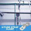 PATIKIL 5mm Rigid Pipe Strap, 25 Pcs 304 Stainless Steel