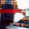 Czlizdyt Deep Grilling Prep and Serve Trays with lid, BBQ