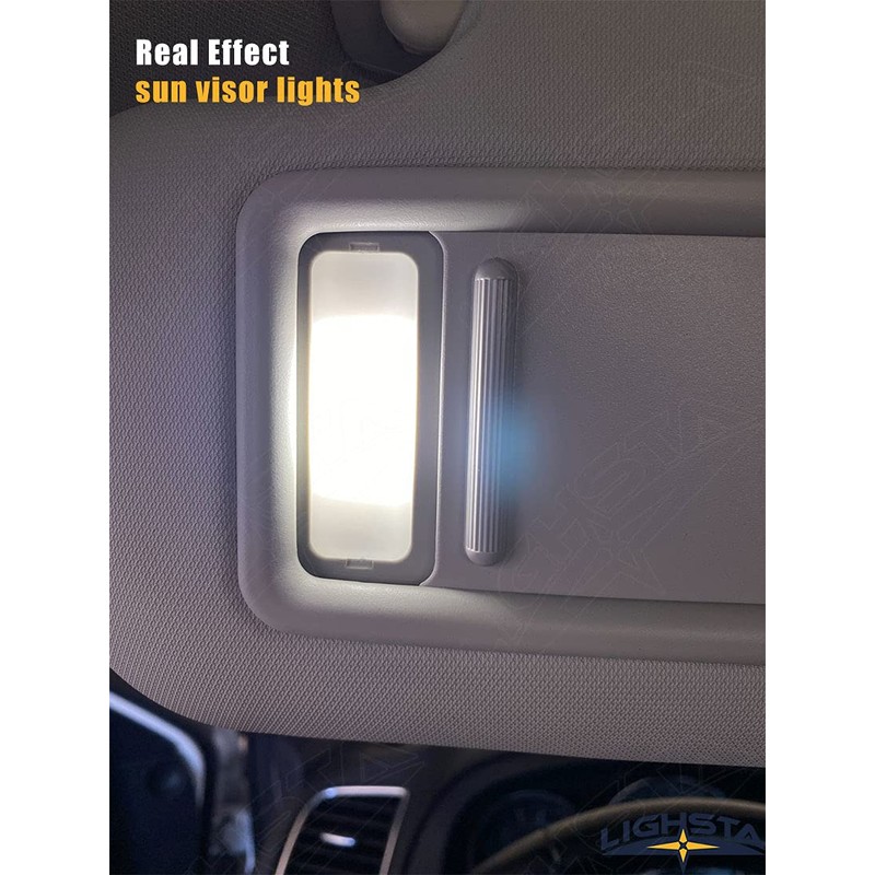 LIGHSTA 12PCS Super Bright White LED Interior Light Kit Package