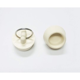 PF WaterWorks PF0437-3 7/8 To 1'' Duo Fit Rubber Sink Stopper, White (Pack of 3)