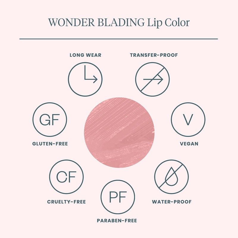 Wonderskin Wonder Blading Peel and Reveal Lip Stain Kit, Nude