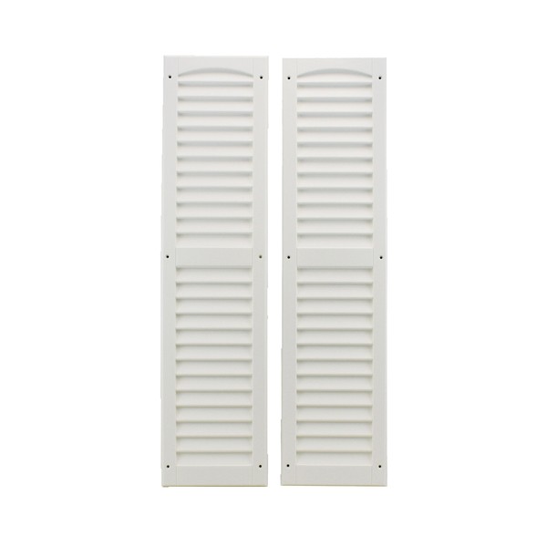 Louvered Shed Shutter or Playhouse Shutter White 9" X 36"