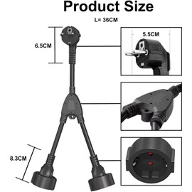 Multi-socket socket strip, socket adapter, cube, multiple plug for socket for office, home, office, kitchen