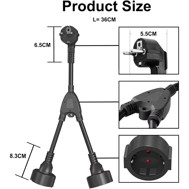 Multi-socket socket strip, socket adapter, cube, multiple plug for socket