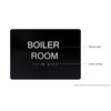 Boiler Room Sign Black (Aluminium, Black/Silver,Size 5x7) The Sensation line