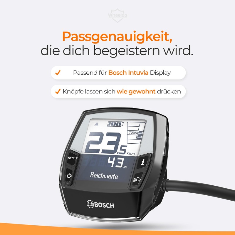 WHEELOO E-Bike Screen Protector Set of 2 for Bosch Intuvia