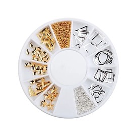 Deco Parts Nail Art Material Gold Silver Mix Gold Silver Parts-WFIZT0E / 데코파츠 네일아트재료 골드실버혼합 골드실버파츠-WFIZT0E