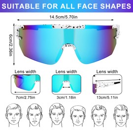 AUTOWNLUX Quick Glasses Polarised UV400 Cycling Glasses Sunglasses Windproof Road Bike Glasses Blue for Men and Women Cycling Running Baseball Golf Skiing Mountaineering Fishing