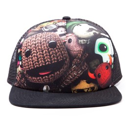 Little Big Planet Trucker Snapback Baseball Cap with Sublimation Print (Black)