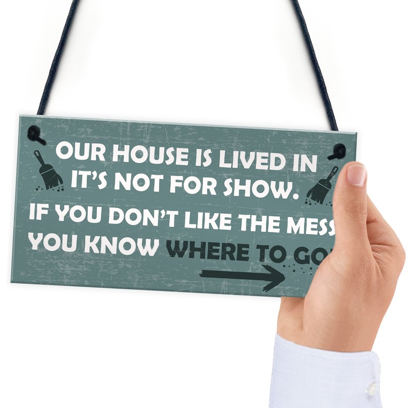 RED OCEAN House Novelty Hanging Plaque For Door Shabby Chic