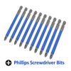 Amgiimor 10Pcs Magnetic Phillips Screwdriver Bits Set 3.5 Inch, 2