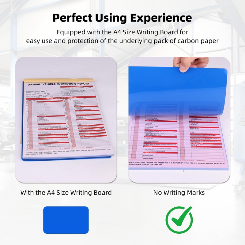 30-Pack Annual Vehicle Inspection Report Form, 3-Ply Carbonless Form and