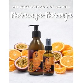 OLEUM VITAE Kit Dúo Citrus Passion Maracuyá Naranja. Crema Corporal y Hair & Body Oil aceite para cabello y Cuerpo. Hidratación Profunda
