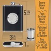 Stainless Steel 6.8 Ounce Hip Flask with Built in Collapsible