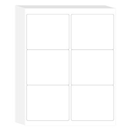 L LIKED 30 Sheets 6 per Page Label Papers, 3-1/3 x 4 in(8.5cmx10.16cm) Shipping Address Labels, Printable White Sticker Paper for Inkjet & Laser Printer - Matte