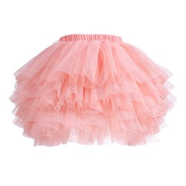 Lucky-BB Baby Girls' Tutu Skirt Toddler 6 Layered Tulle Tutus Baby Clothing 1-8T