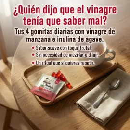 Gomitas De Vinagre De Manzana Ga Tlali 500mg Por Porción Con Inulina De Agave Suplemento En Gomita Sabor Manzana 10 Unidades Sin Gluten Ni Lactosa, Co